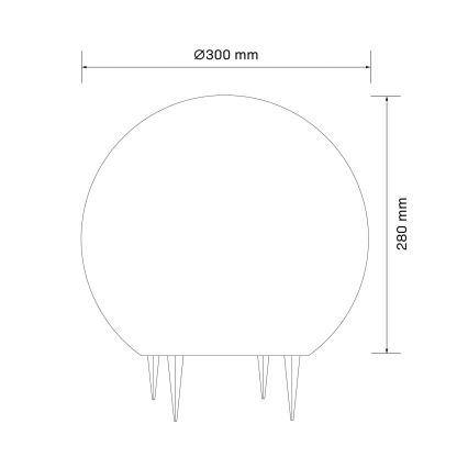 Екстериорна лампа ARGENTO 1xE27/15W/230V Ø 30 см IP65 сив