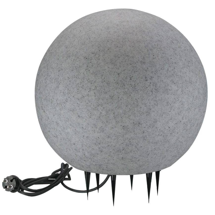 Екстериорна лампа ARGENTO 1xE27/15W/230V Ø 50 см IP65 сив