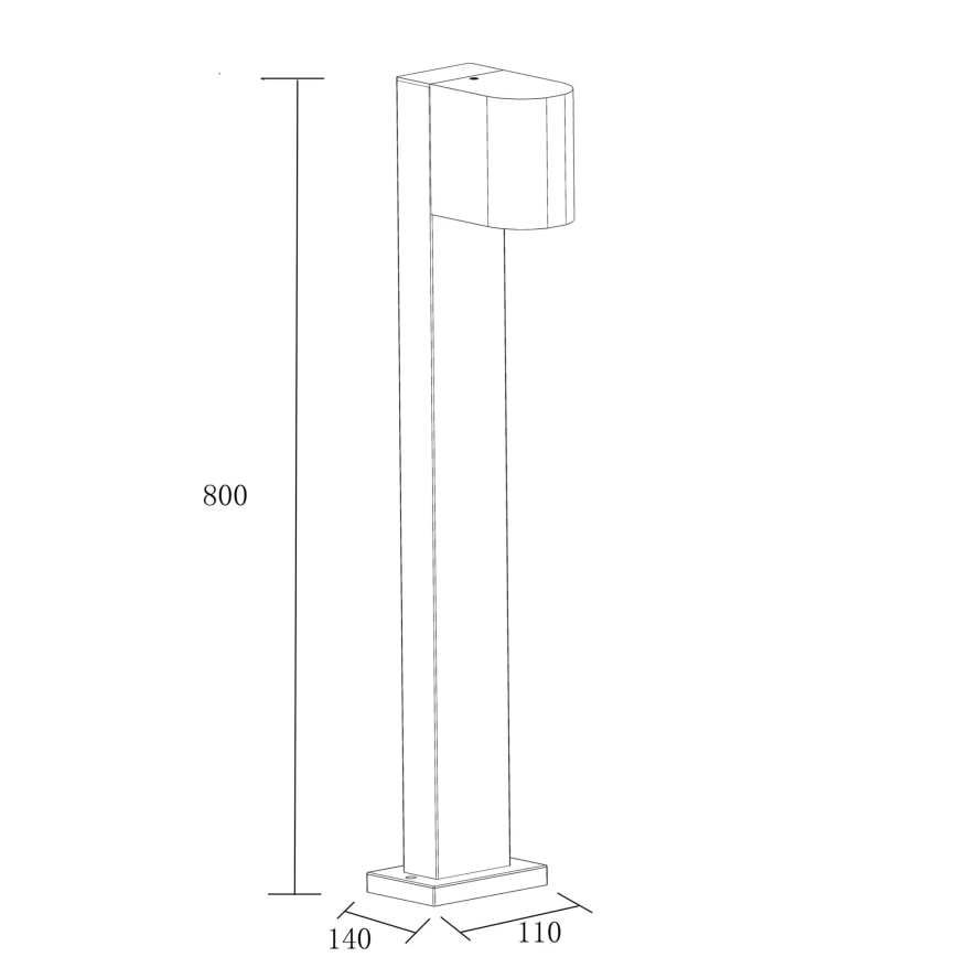 Екстериорна лампа BOSTON 1xGU10/10W/230V 80 см IP54 черен