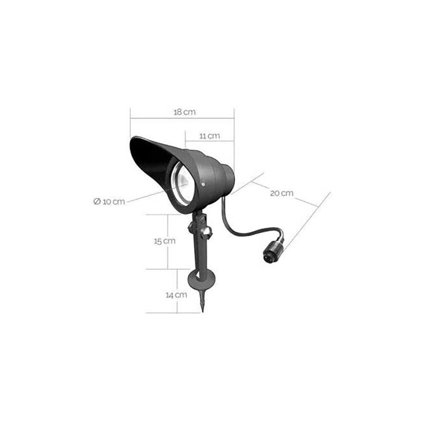 Екстериорна лампа EASY CONNECT 1xGU10/4W/230V IP67 черен