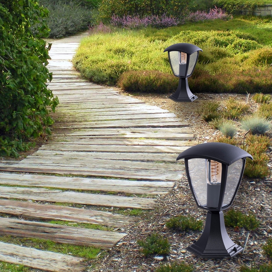 Екстериорна лампа FOX 1xE27/40W/230V IP44 черна