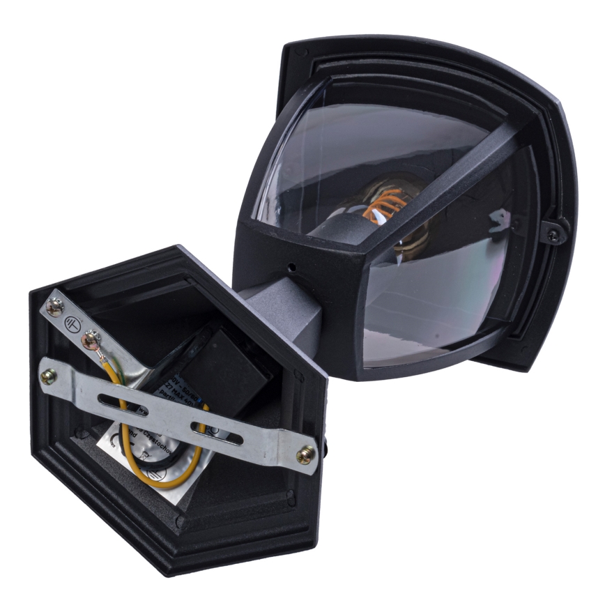 Екстериорна лампа FOX 1xE27/40W/230V IP44 черна