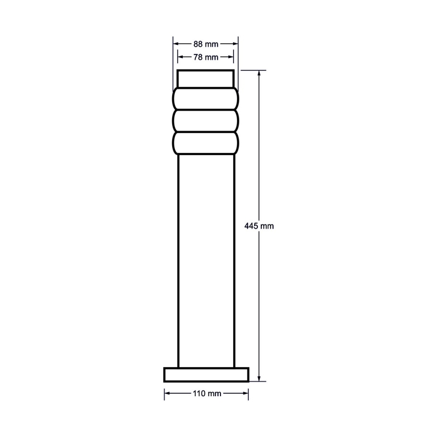 Екстериорна лампа LULA 1xE27/11W/230V IP44 неръждаем
