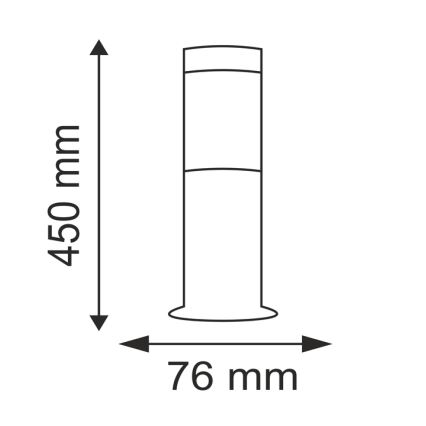 Екстериорна лампа OSLO 1xE27/10W/230V 450mm IP44