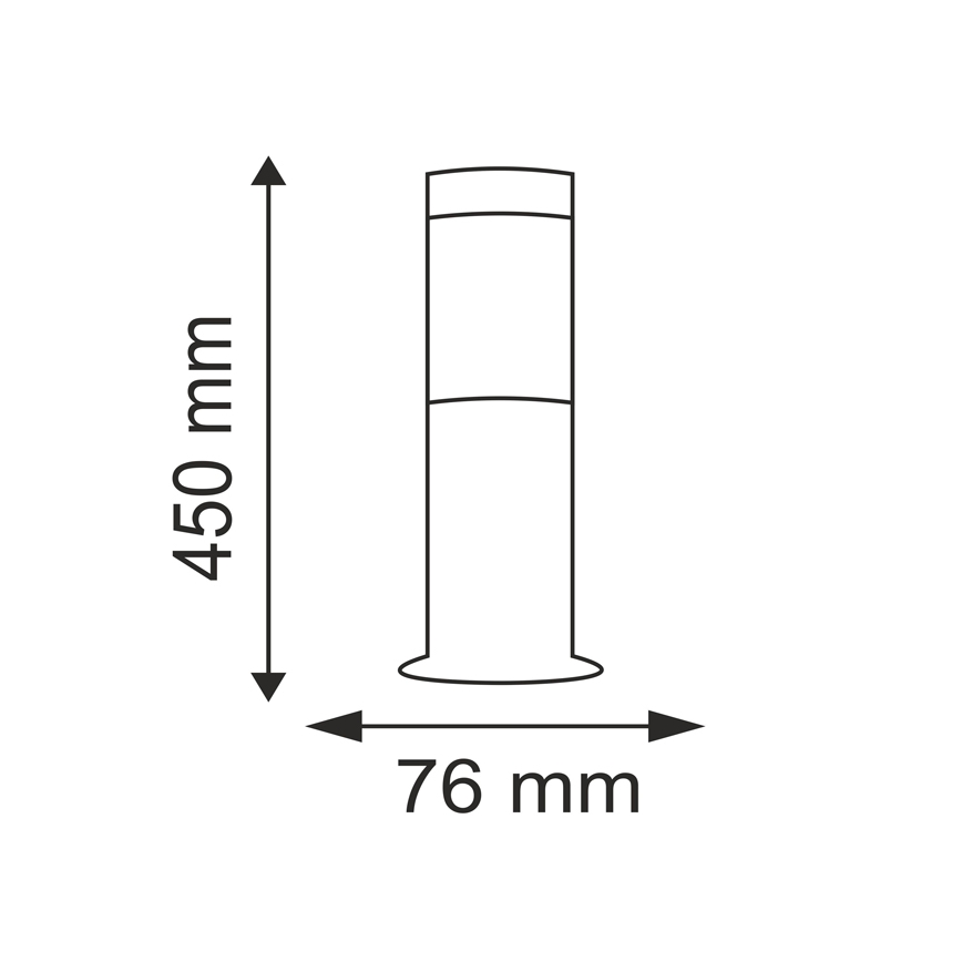 Екстериорна лампа OSLO 1xE27/10W/230V 450mm IP44