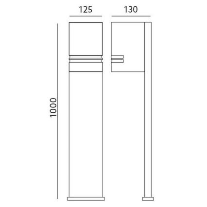 Екстериорна лампа QUAZAR 1xGU10/11W/230V IP44 сива