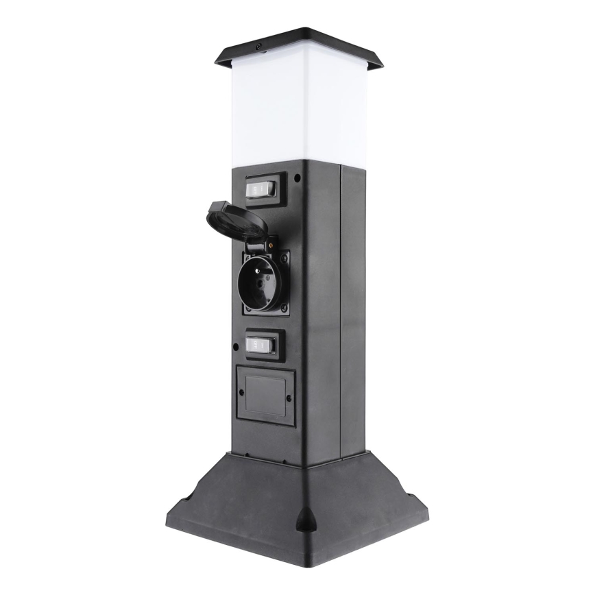 Екстериорна лампа с 2 контакта 1xE14/15W/230V IP44 черен