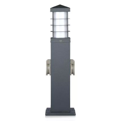 Екстериорна лампа с букси SCHUKO 1xE27/13W/230V IP44