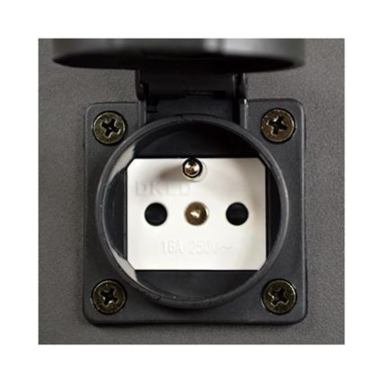 Екстериорна лампа с контакт NEW YORK 1xE27/12W/230V IP44 44 см антрацит