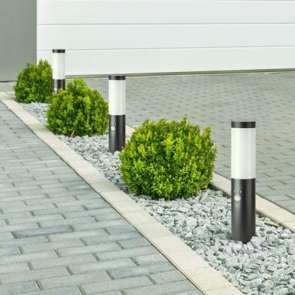 Екстериорна лампа със сензор 1xE27/60W/230V IP44 45см антрацит