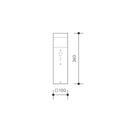 Екстериорна лампа със сензор GARD 1xE14/60W/230V IP44