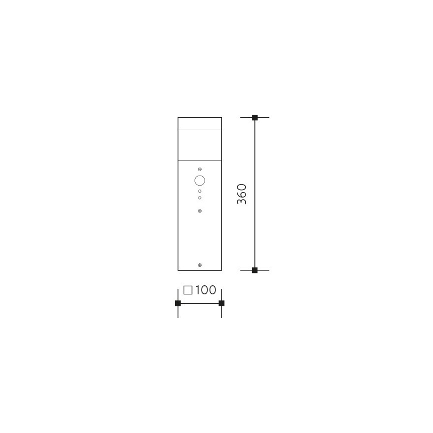 Екстериорна лампа със сензор GARD 1xE14/60W/230V IP44
