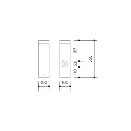 Екстериорна лампа със сензор и контакт GARD 1xE14/60W/230V IP44
