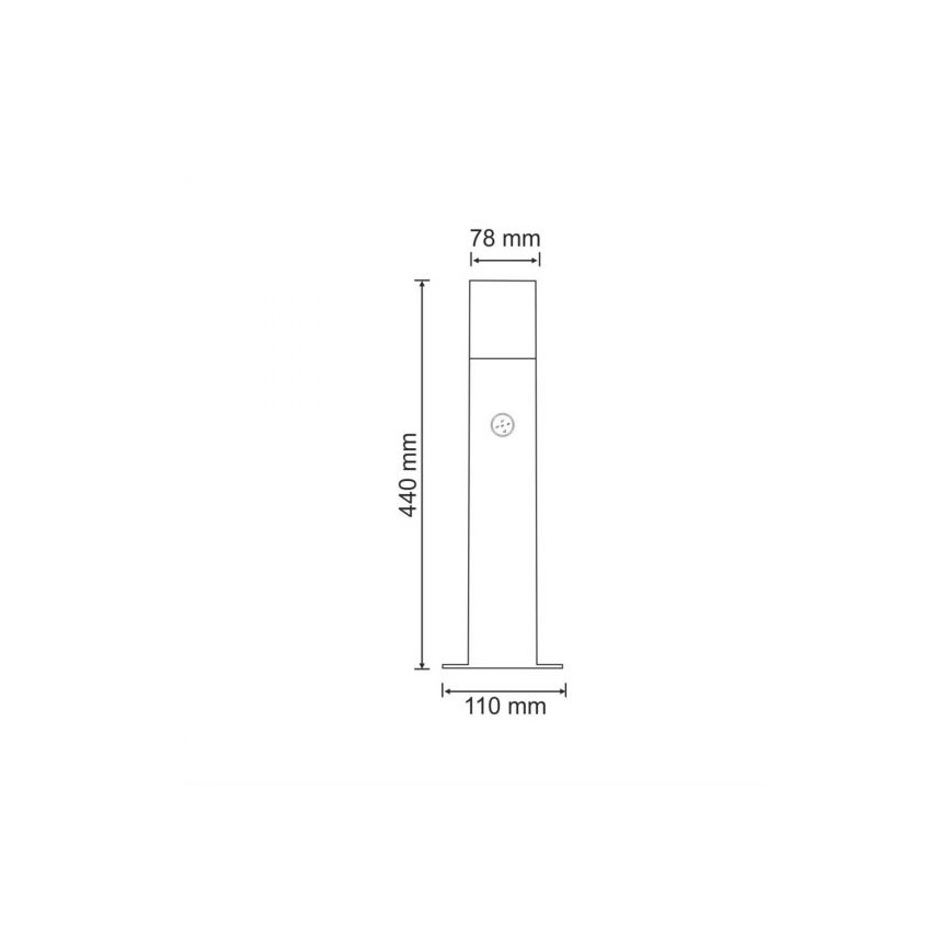 Екстериорна лампа със сензор NEW YORK 1xE27/12W/230V IP44 44 см антрацит