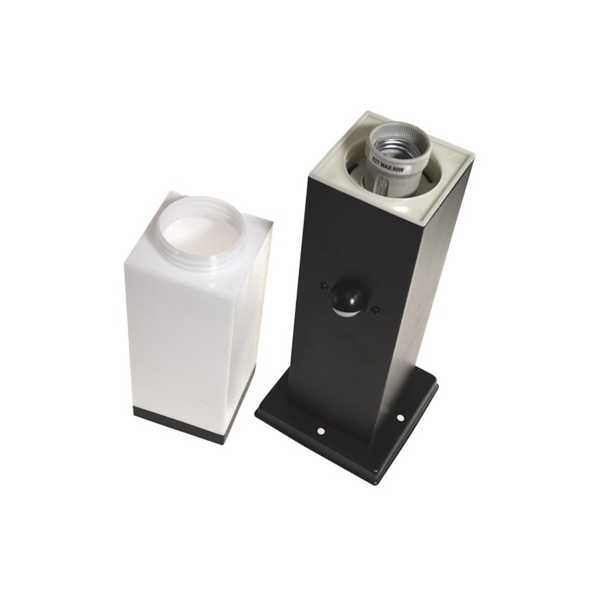 Екстериорна лампа със сензор SOPPA 1xE27/60W/230V IP44 45 см черен