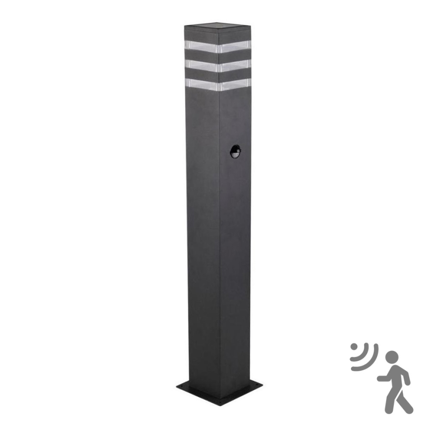 Екстериорна лампа със сензор TEKSAS 1xE27/12W/230V IP44 74 см антрацит