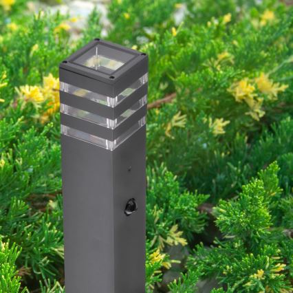 Екстериорна лампа със сензор TEKSAS 1xE27/12W/230V IP44 74 см антрацит