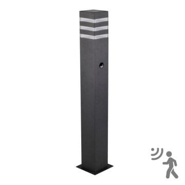 Екстериорна лампа със сензор TEKSAS 1xE27/12W/230V IP44 74 см графитен