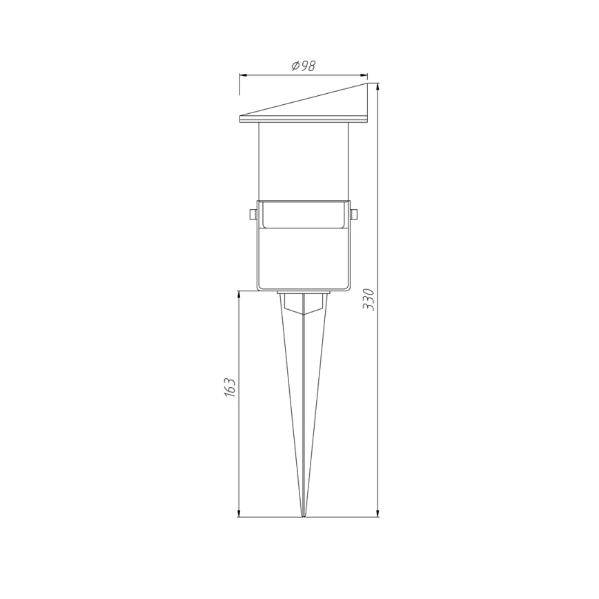 Екстериорна лампа VILO 1xGU10/60W/230V IP65 черна