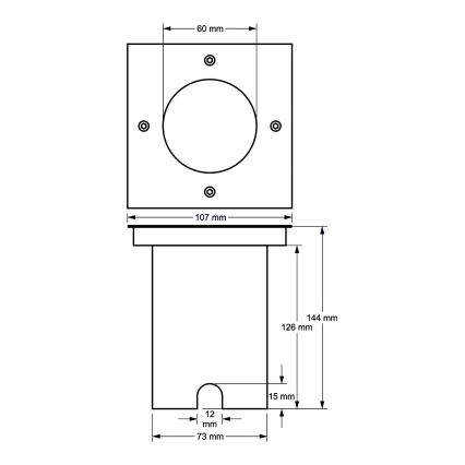 Екстериорна лампа за алея 1xGU10/35W/230V IP44 матов хром