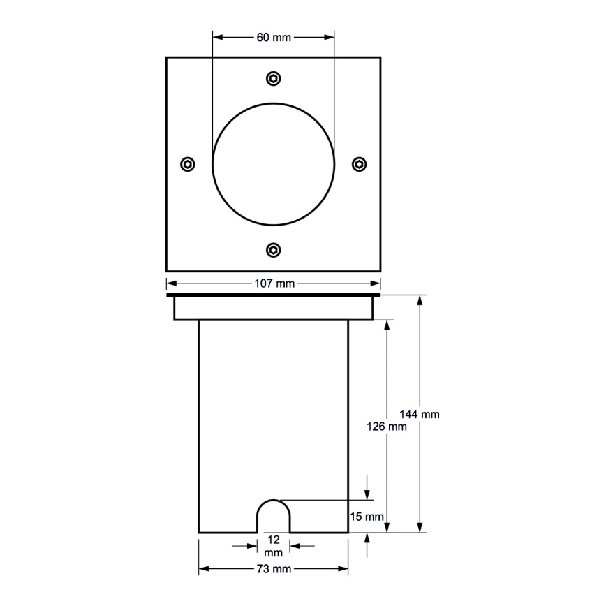 Екстериорна лампа за алея 1xGU10/35W/230V IP44 матов хром