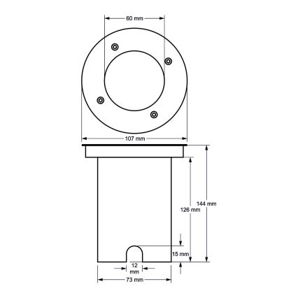 Екстериорна лампа за алея 1xGU10/35W/230V IP67 матов хром