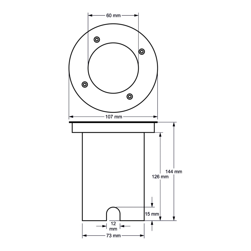 Екстериорна лампа за алея 1xGU10/35W/230V IP67 матов хром