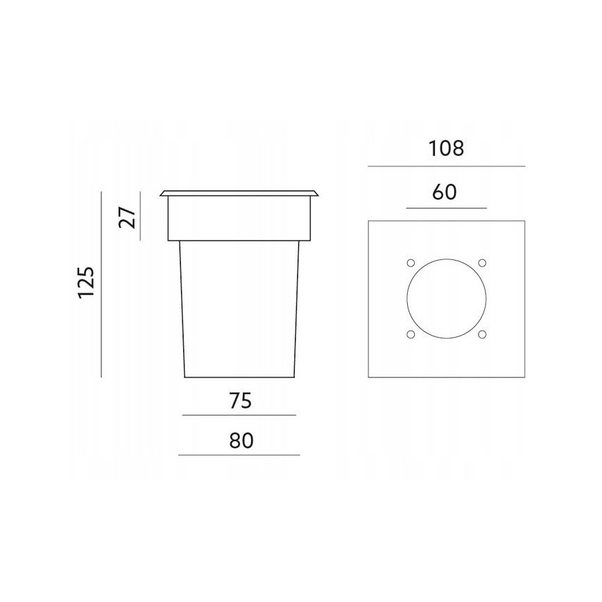 Екстериорна лампа за алея ENTRADA1 1xGU10/50W/230V IP65