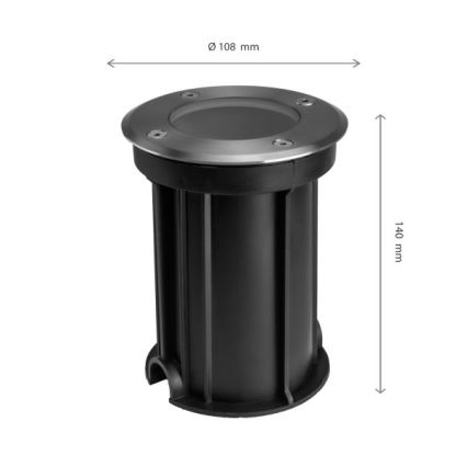 Екстериорна лампа за алея LUKKA CONNECT 1xGU10/4W/230V IP67 матов хром кръгла