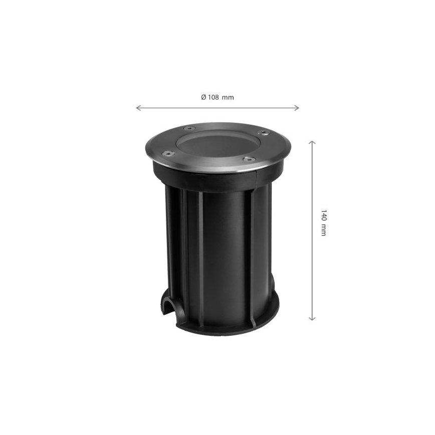 Екстериорна лампа за алея LUKKA CONNECT 1xGU10/4W/230V IP67 матов хром кръгла