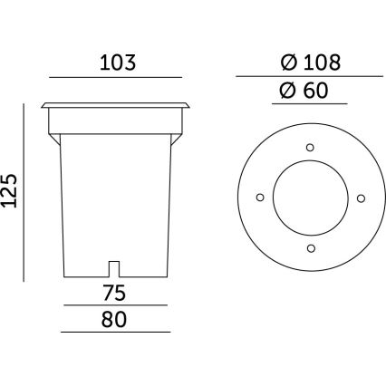 Екстериорна лампа за окачен таван ENTRADA2 1xGU10/50W/230V IP65