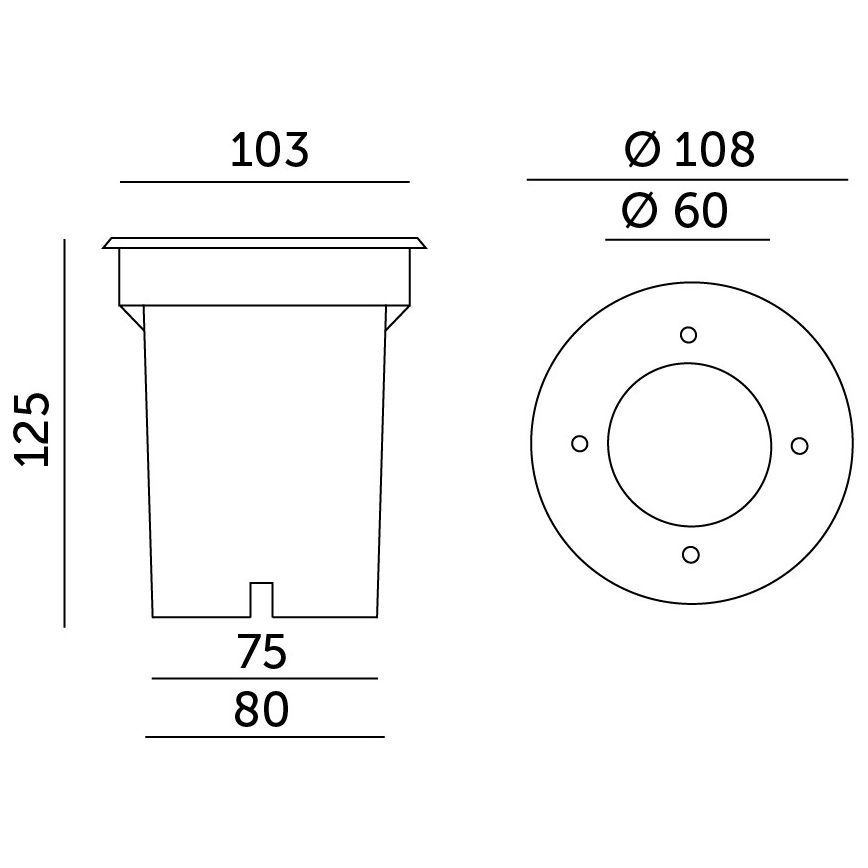 Екстериорна лампа за окачен таван ENTRADA2 1xGU10/50W/230V IP65