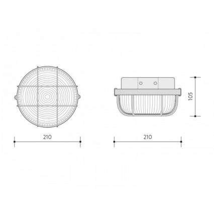 Екстериорна лампа за таван 1xE27/100W/230V IP44