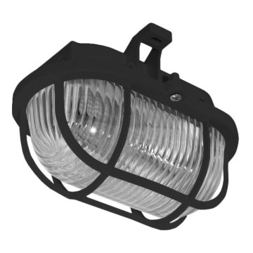 Екстериорна лампа за таван OVAL 1xE27/60W/230V IP44 черен