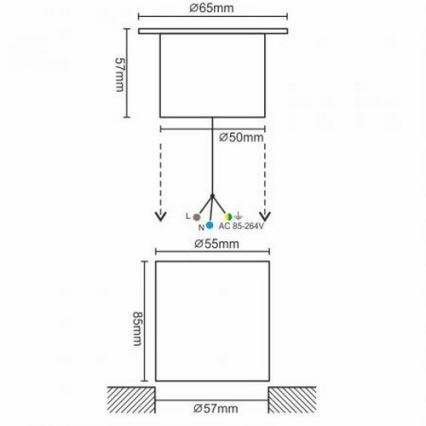Екстериорна LED лампа за алея LED/4W/85-264V IP67 2800K