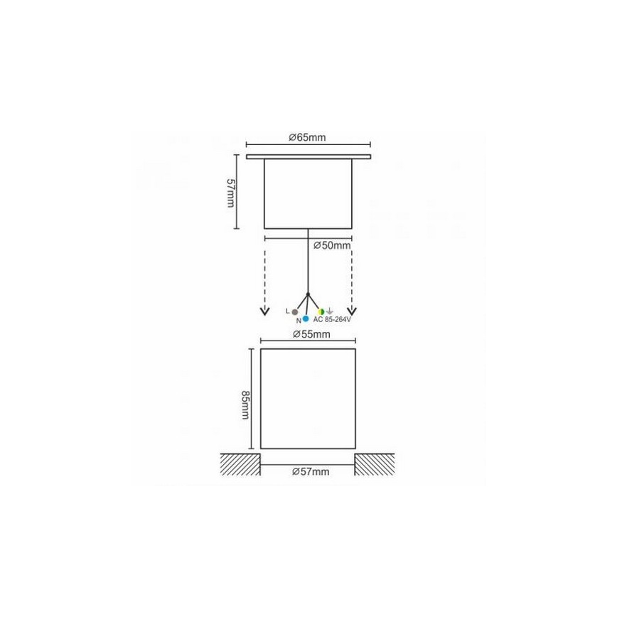 Екстериорна LED лампа за алея LED/4W/85-264V IP67 2800K