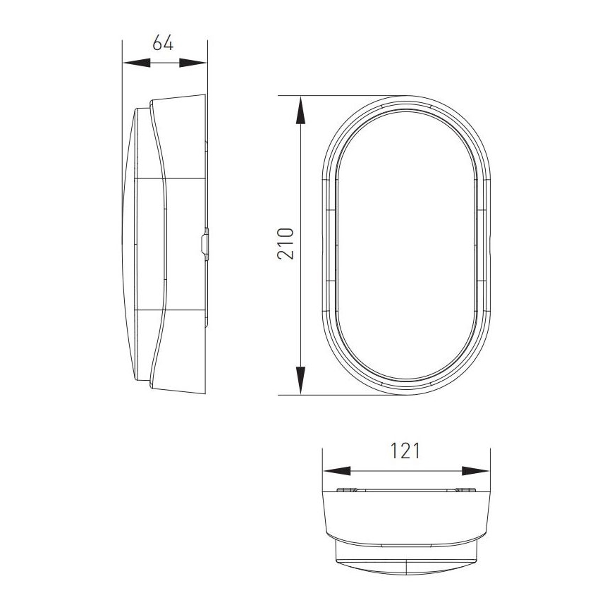 Екстериорна LED лампа за таван LED/12W/230V 3000/4000/6500K IP65 бял