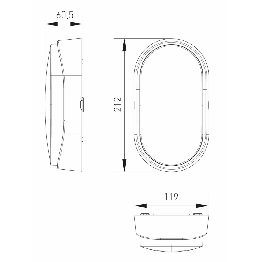 Екстериорна LED лампа за таван LED/14W/230V IP54 черен