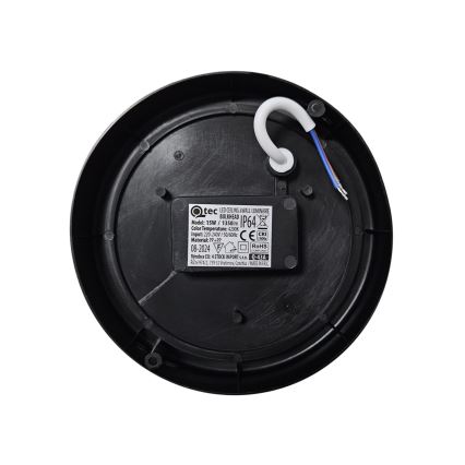 Екстериорна LED лампа за таван LED/15W/230V 4200K Ø 15,5 см IP64 черен