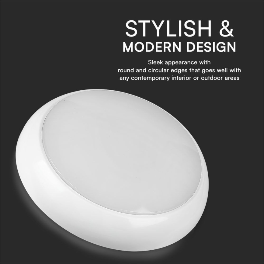 Екстериорна LED лампа за таван със сензор LED/8W/16W/20W/230V IP65 3000/4000/6500K