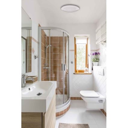 Екстериорна LED лампа за таван със сензор RENO LED/16W/230V IP66 бял
