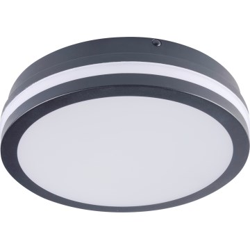Екстериорна LED лампа за таван със сензор за движение BENO LED/12/18W/230V 3000/3500/4000K IP65 антрацит кръгъл