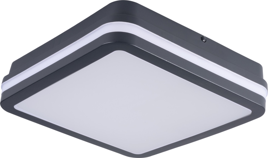 Екстериорна LED лампа за таван със сензор за движение BENO LED/12/18W/230V 3000/3500/4000K IP65 антрацит ъглов