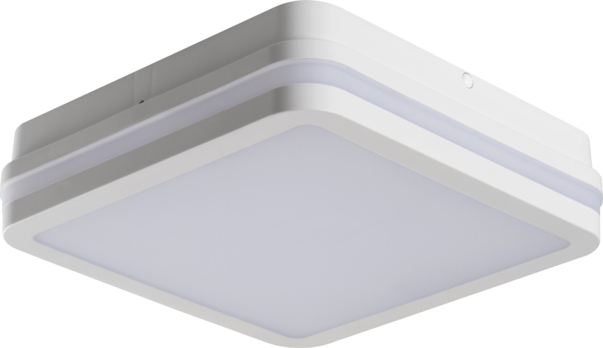 Екстериорна LED лампа за таван със сензор за движение BENO LED/12/18W/230V 3000/3500/4000K IP65 бял ъглов
