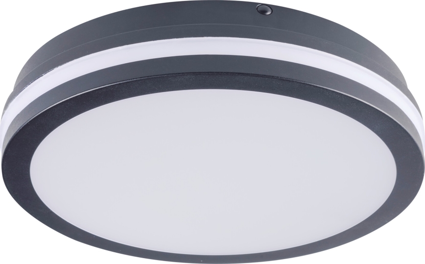 Екстериорна LED лампа за таван със сензор за движение BENO LED/24/30W/230V 3000/3500/4000K IP65 антрацит кръгъл