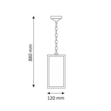 Екстериорна Полилей MALMO 1xE27/15W/230V черна IP44