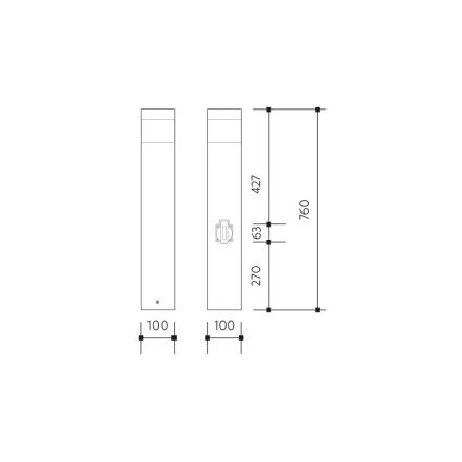 Екстериорна сензорна лампа с контакт GARD 1xE14/60W IP44