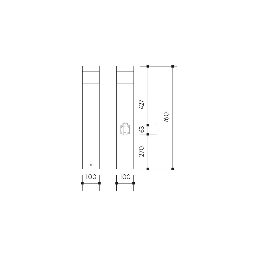 Екстериорна сензорна лампа с контакт GARD 1xE14/60W IP44