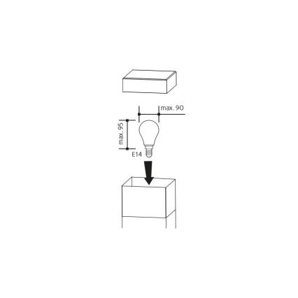 Екстериорна сензорна лампа с контакт GARD 1xE14/60W IP44