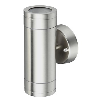 Екстериорна Стенна лампа OLIMP 1 2xGU10/35W неръжда.  IP44
